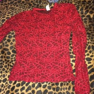 Bundle 2 spiderweb lace one black and one red